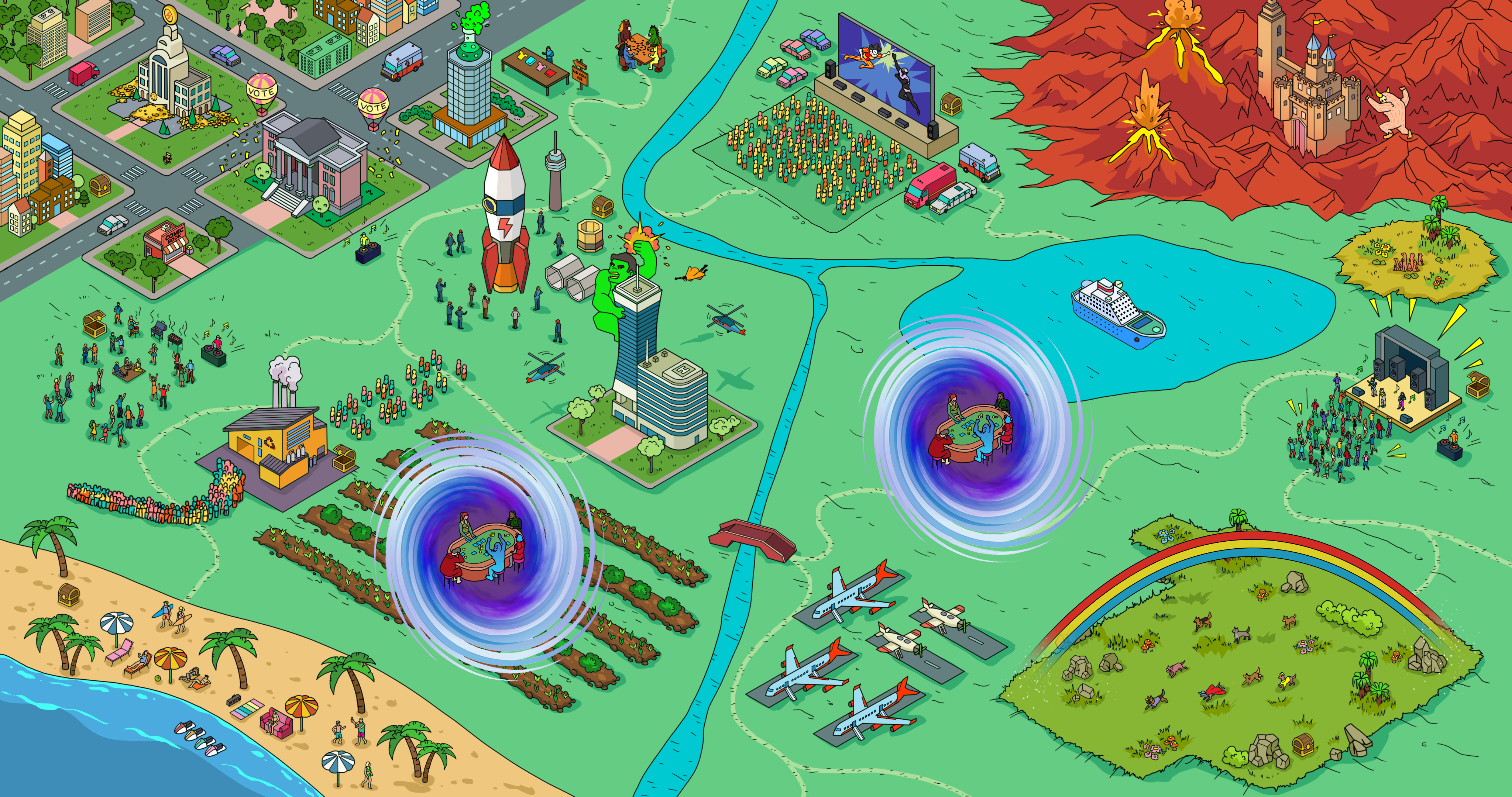 A map with guesses and surprises